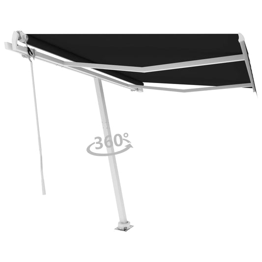 Freestanding Automatic Awning 118.1"x98.4" Anthracite