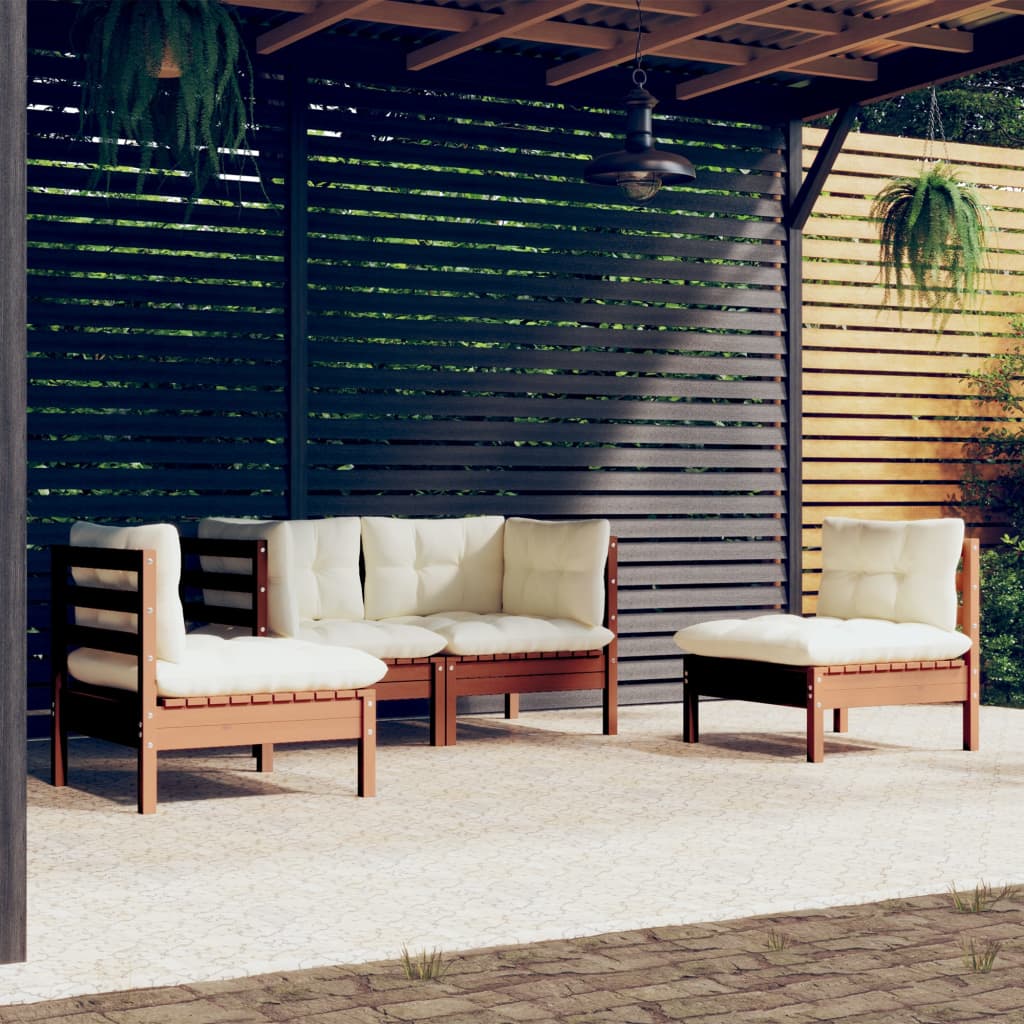 4-piece-patio-lounge-set-with-cream-cushions-solid-pinewood At Willow and Wine USA!