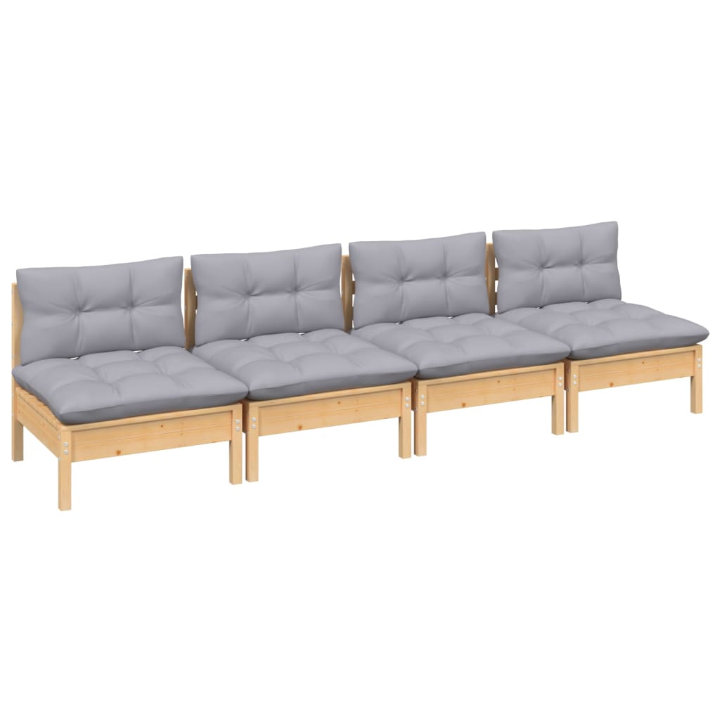 4-seater-patio-sofa-with-gray-cushions-solid-pinewood At Willow and Wine USA!