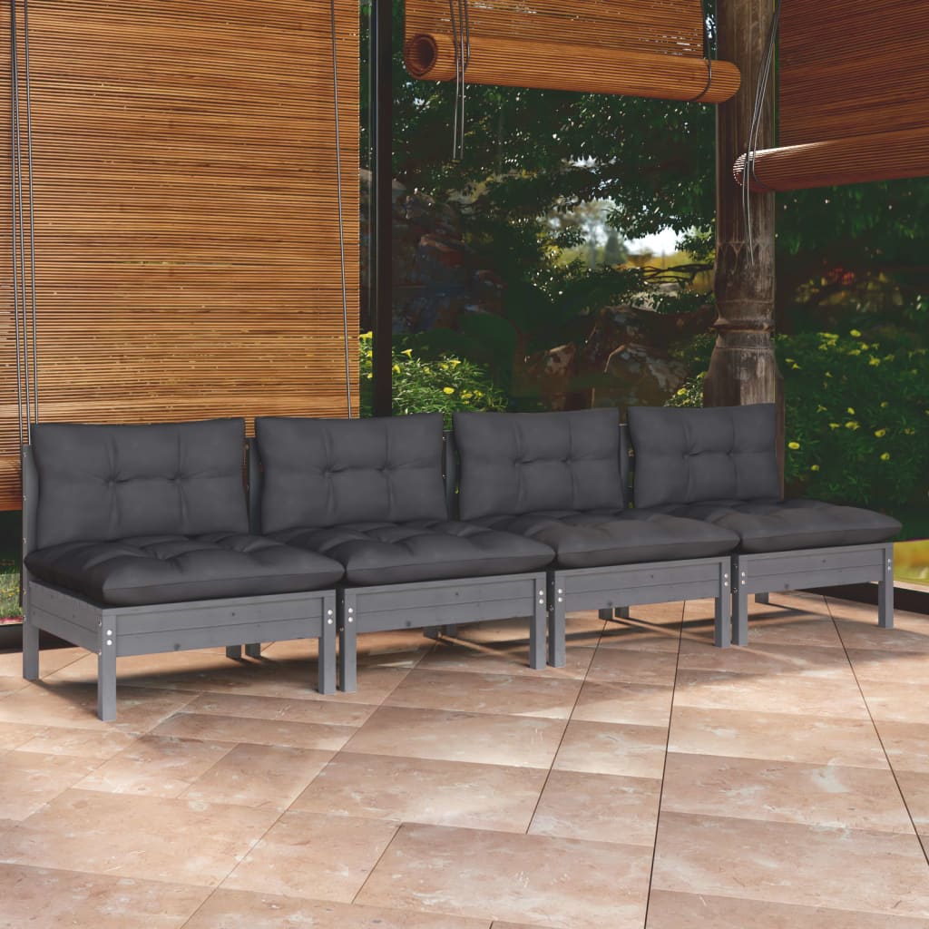 4-seater-patio-sofa-with-gray-cushions-solid-pinewood At Willow and Wine USA!
