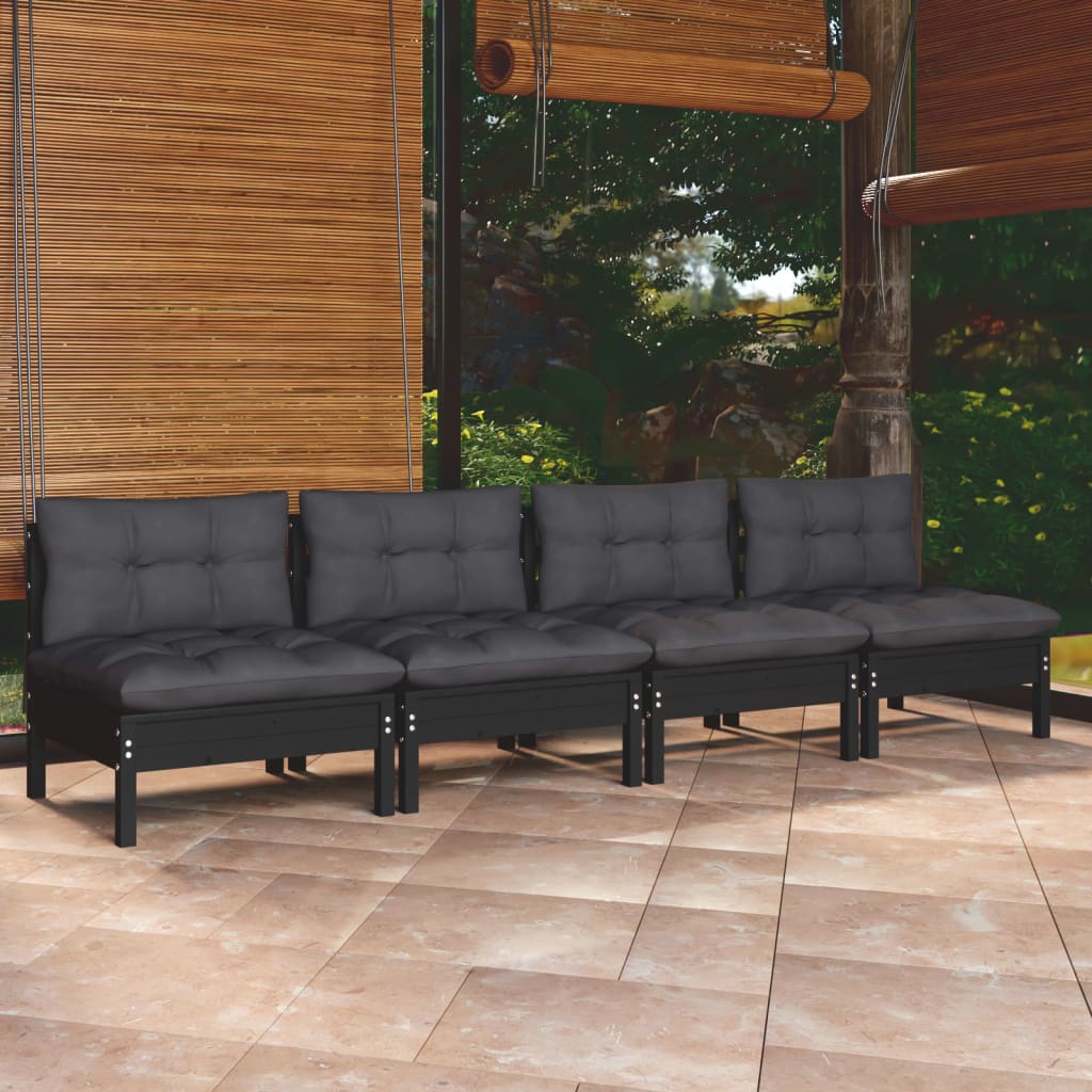 4-seater-patio-sofa-with-gray-cushions-solid-pinewood At Willow and Wine USA!