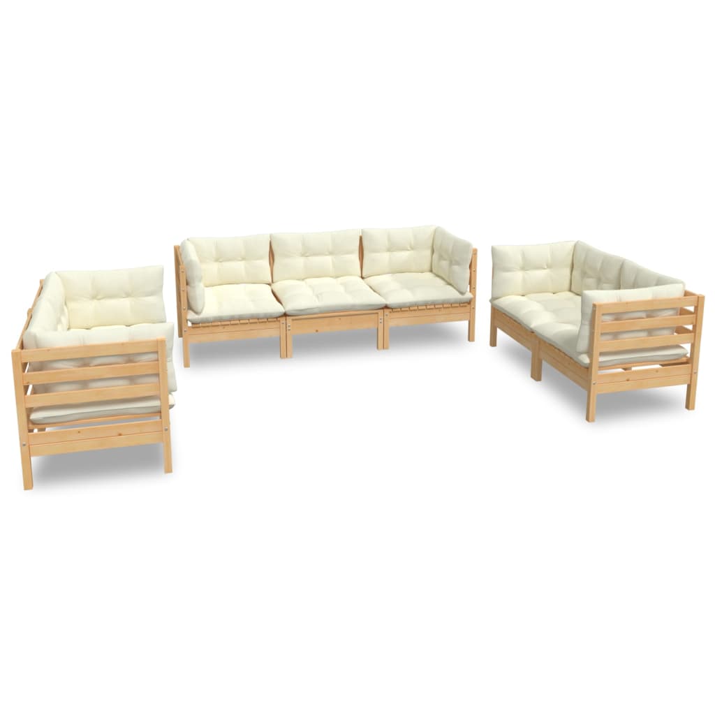 7-piece-patio-lounge-set-with-cream-cushions-solid-pinewood At Willow and Wine USA!