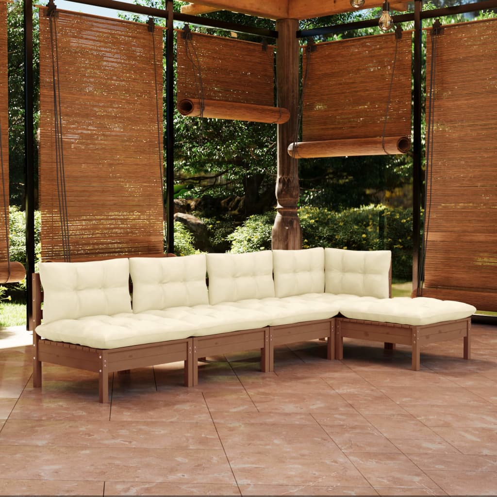 5-piece-patio-lounge-set-with-cream-cushions-pinewood-3 At Willow and Wine USA!