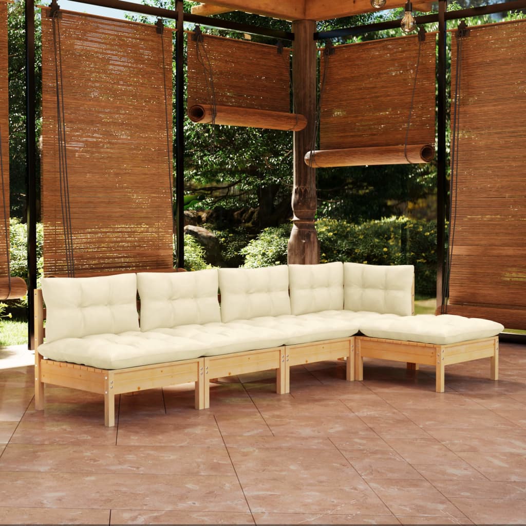 5-piece-patio-lounge-set-with-cream-cushions-pinewood-3 At Willow and Wine USA!