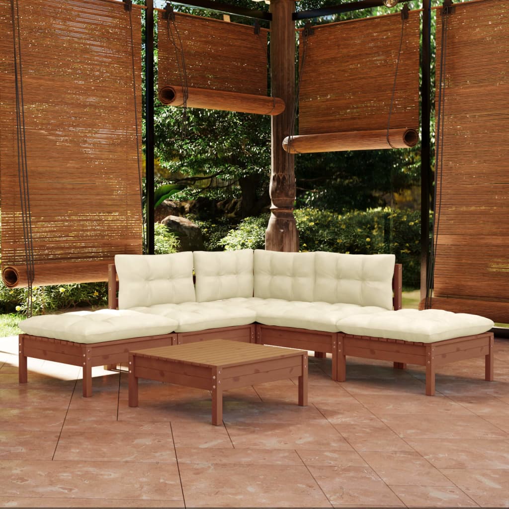 6-piece-patio-lounge-set-with-gray-cushions-pinewood At Willow and Wine USA!