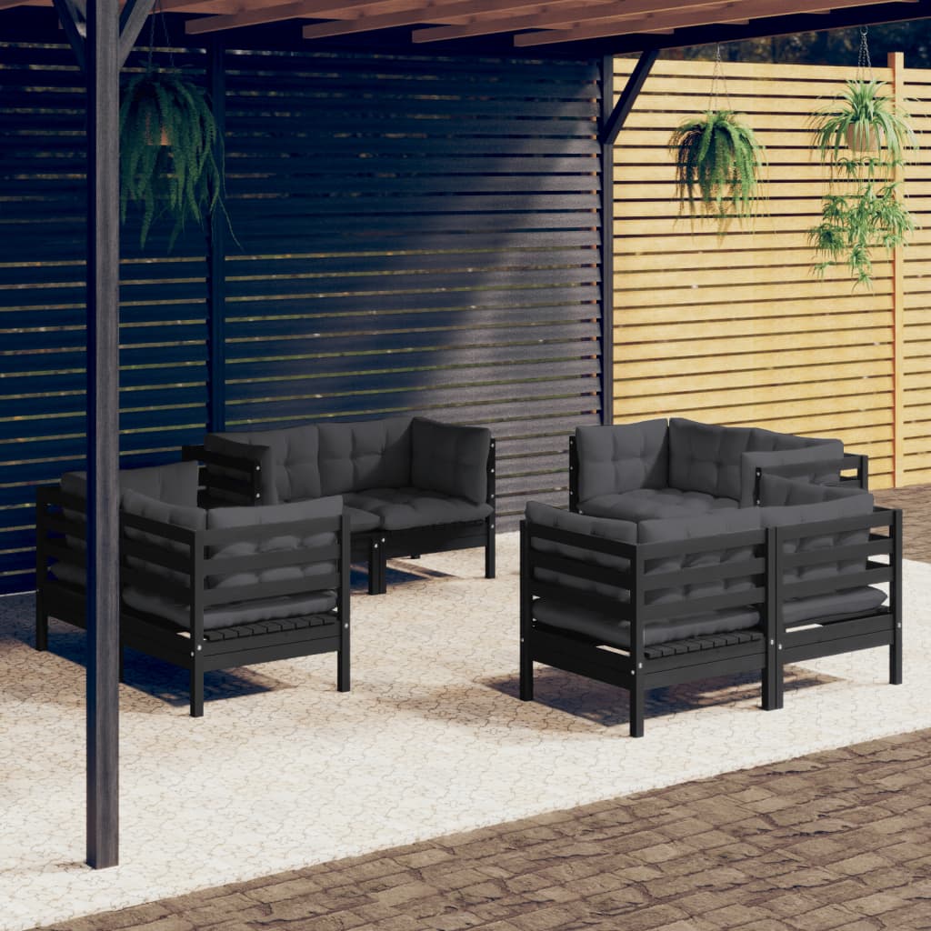 8-piece-patio-lounge-set-with-gray-cushions-pinewood-1 At Willow and Wine USA!