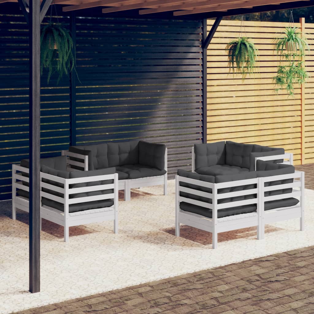 8-piece-patio-lounge-set-with-gray-cushions-pinewood-1 At Willow and Wine USA!