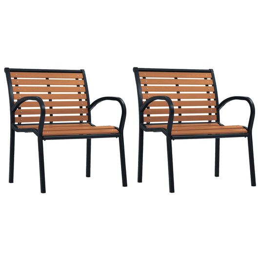 patio-chairs-2-pcs-steel-and-wpc-black-and-brown At Willow and Wine USA!