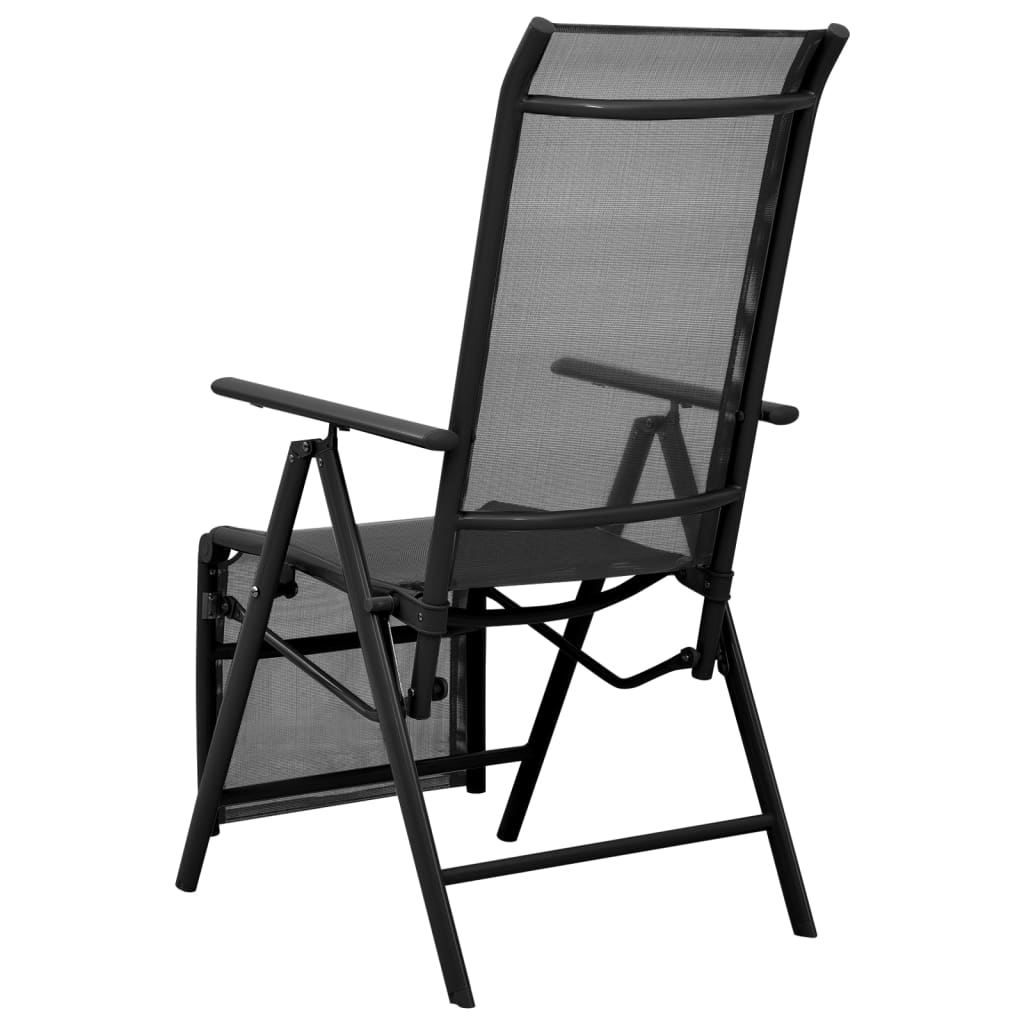 reclining-deck-chair-aluminum-and-textilene-black At Willow and Wine USA!