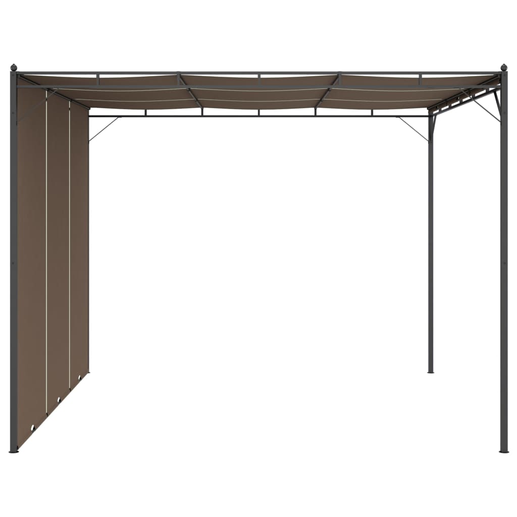 garden-gazebo-with-side-curtain-9-8-x9-8-x7-4-taupe At Willow and Wine USA!