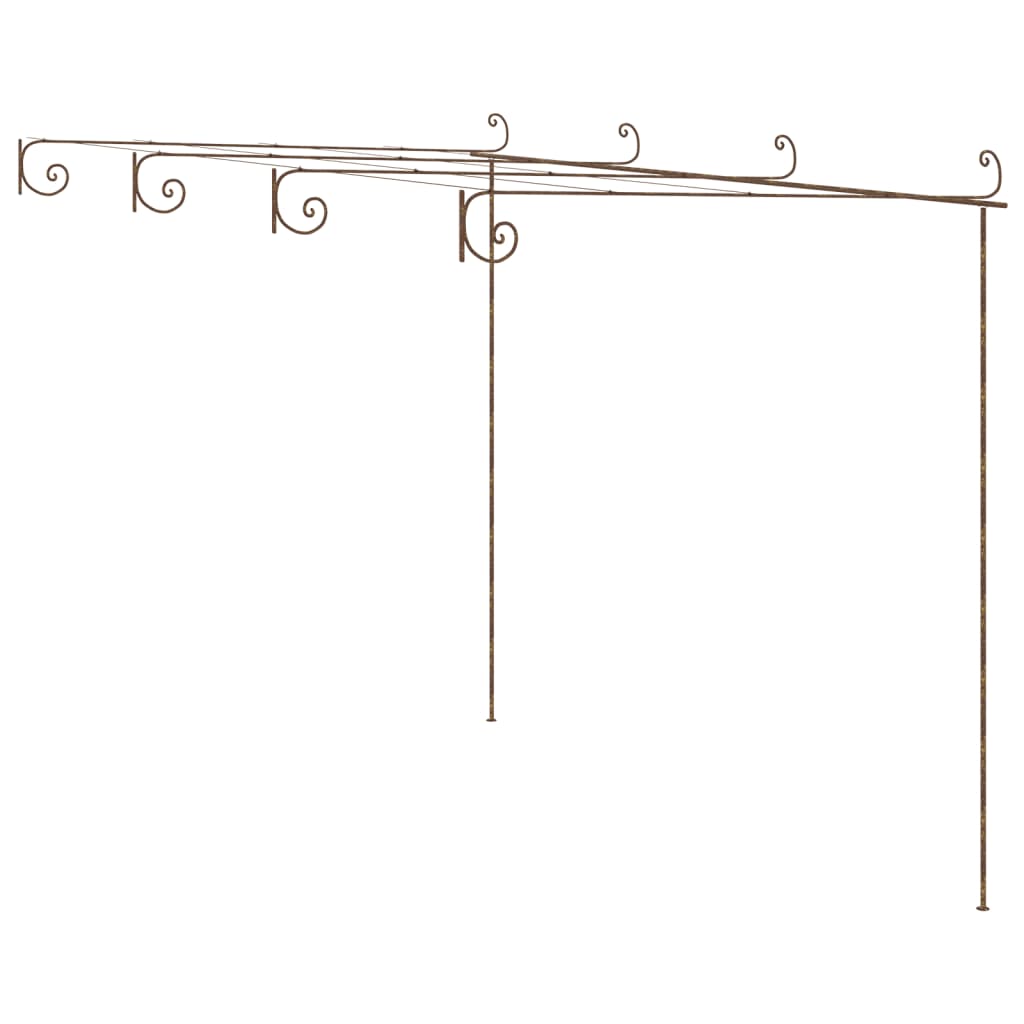 garden-pergola-antique-brown-13-1-x9-8-x8-2-iron At Willow and Wine USA!