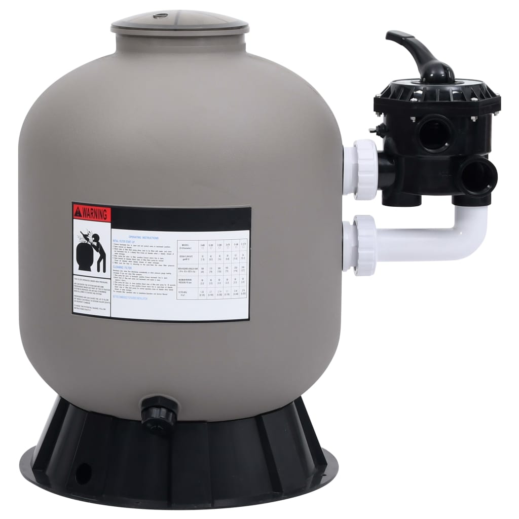 pool-sand-filter-with-side-mount-6-way-valve-gray At Willow and Wine USA!