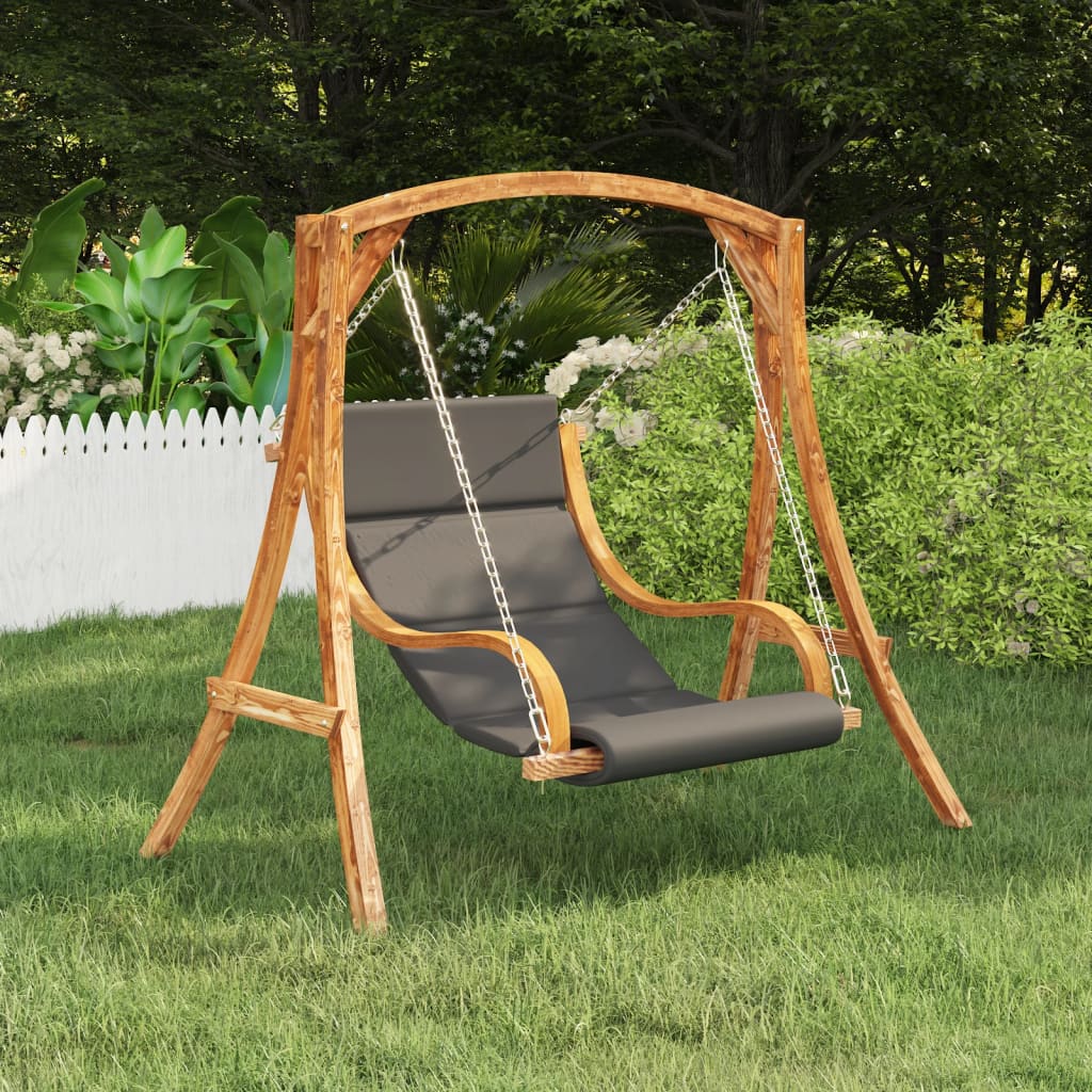 swing-chair-with-cushion-solid-bent-wood-with-teak-finish At Willow and Wine USA!