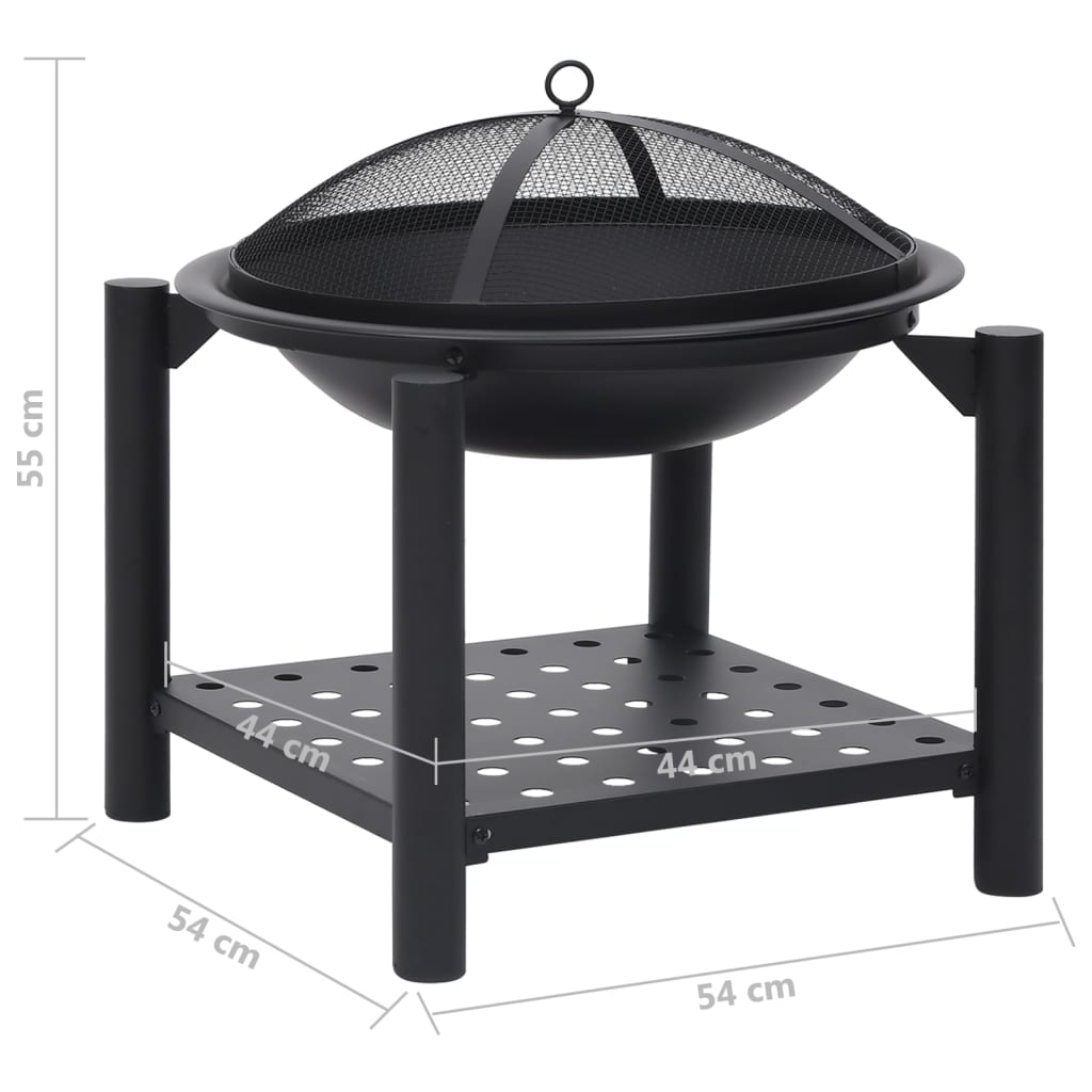 fire-pit-with-poker-21-3-x21-3-x21-7-steel At Willow and Wine USA!