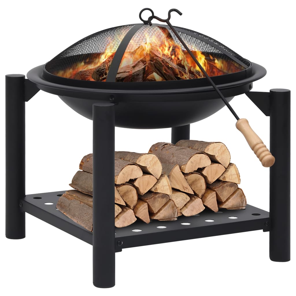 fire-pit-with-poker-21-3-x21-3-x21-7-steel At Willow and Wine USA!