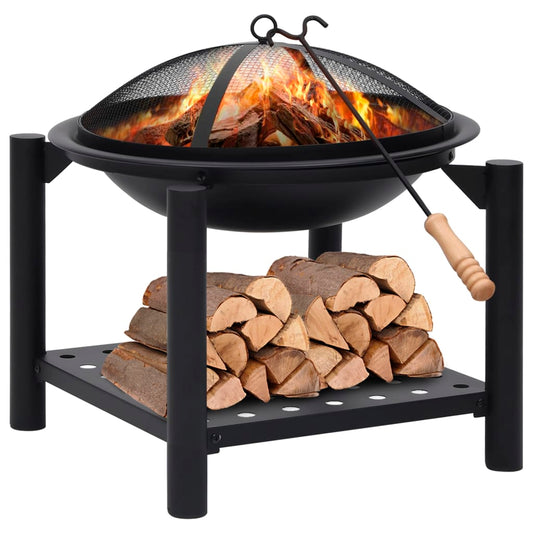 fire-pit-with-poker-21-3-x21-3-x21-7-steel At Willow and Wine USA!