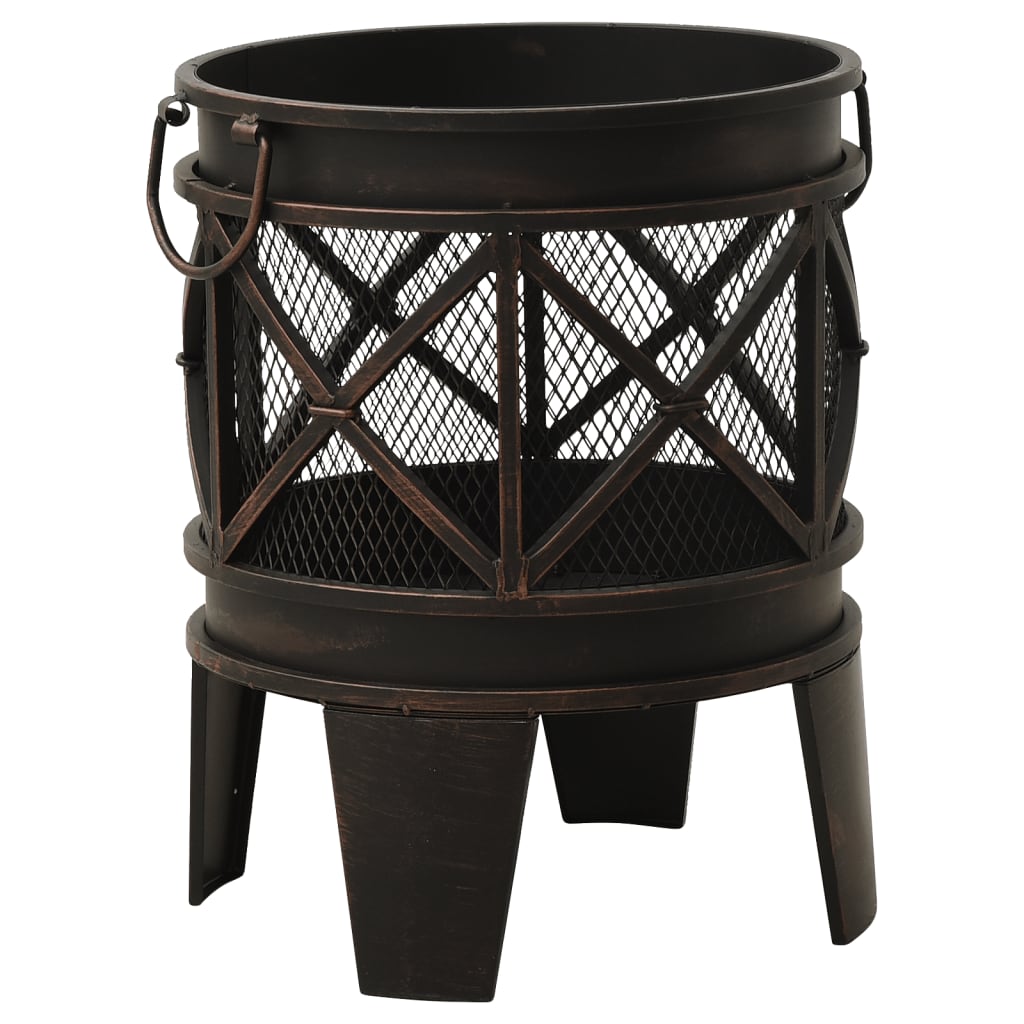 rustic-fire-pit-with-poker-ph16-5-21-3-steell At Willow and Wine USA!