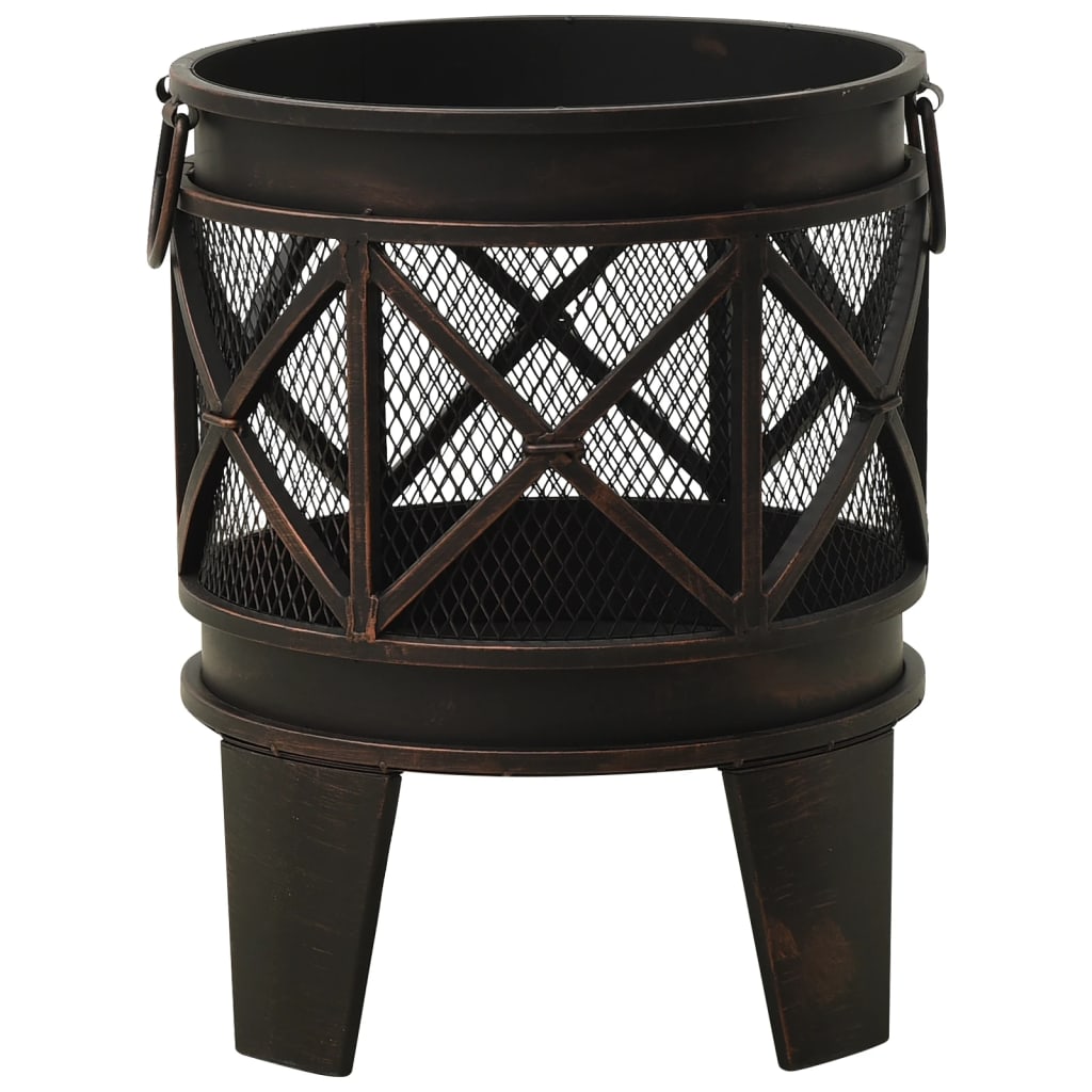 rustic-fire-pit-with-poker-ph16-5-21-3-steell At Willow and Wine USA!