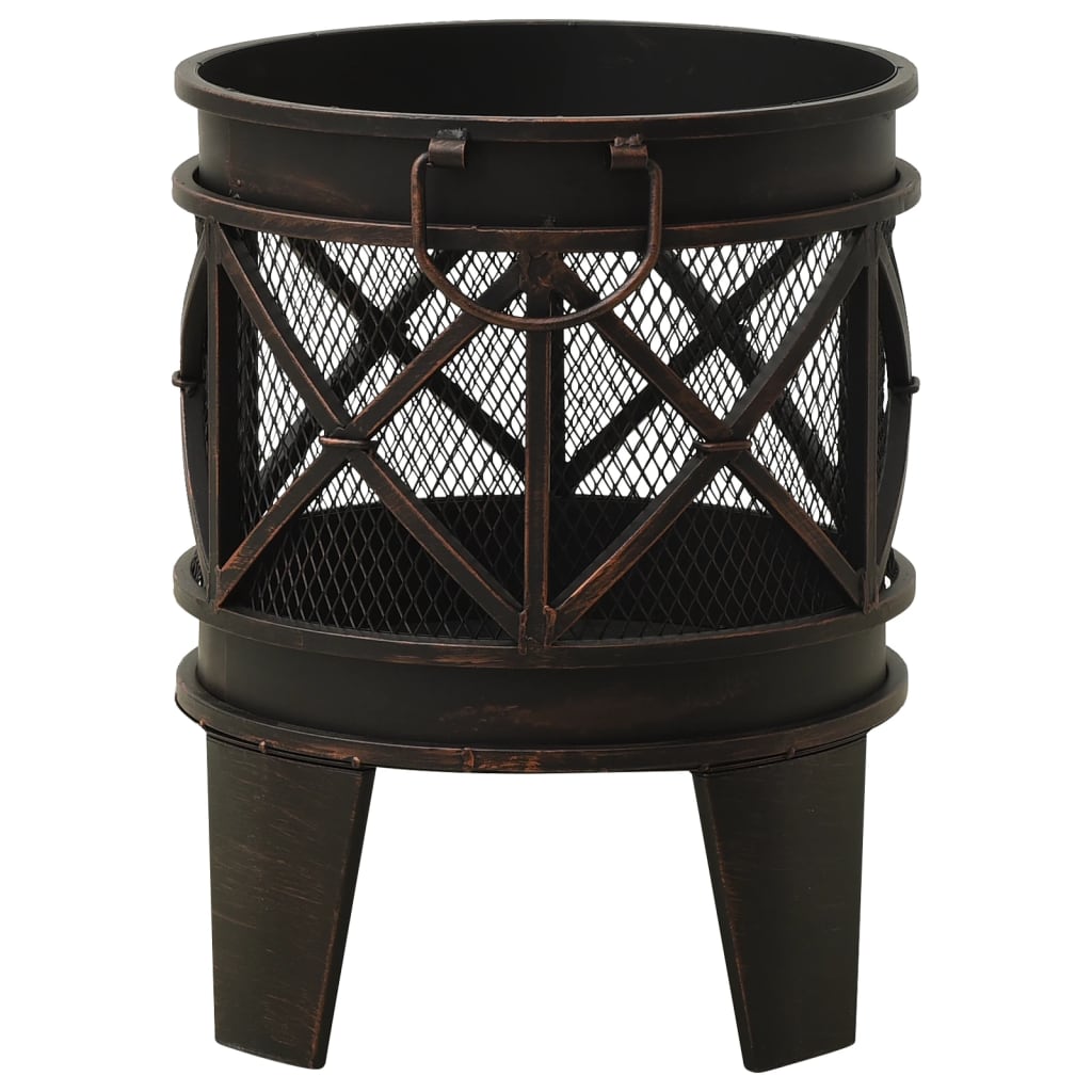 rustic-fire-pit-with-poker-ph16-5-21-3-steell At Willow and Wine USA!