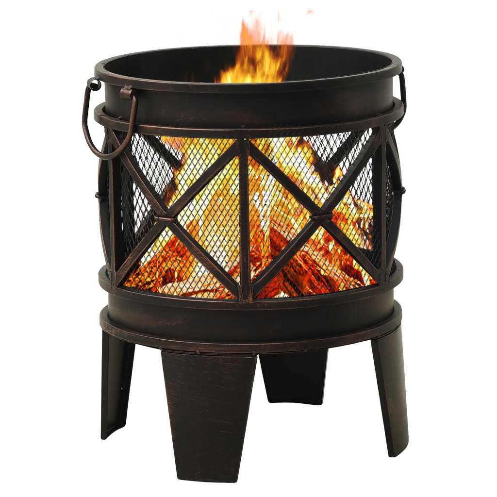 rustic-fire-pit-with-poker-ph16-5-21-3-steell At Willow and Wine USA!