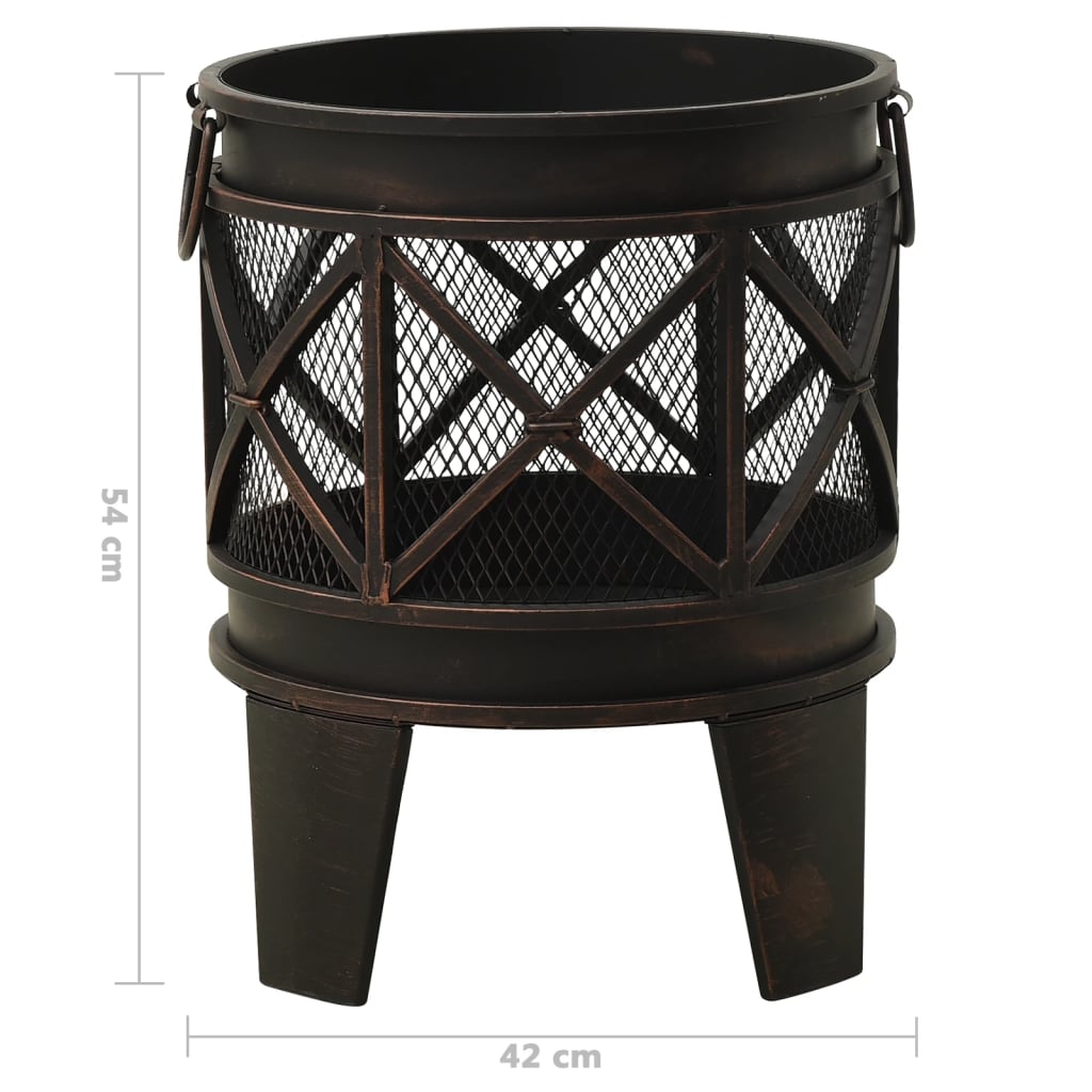 rustic-fire-pit-with-poker-ph16-5-21-3-steell At Willow and Wine USA!