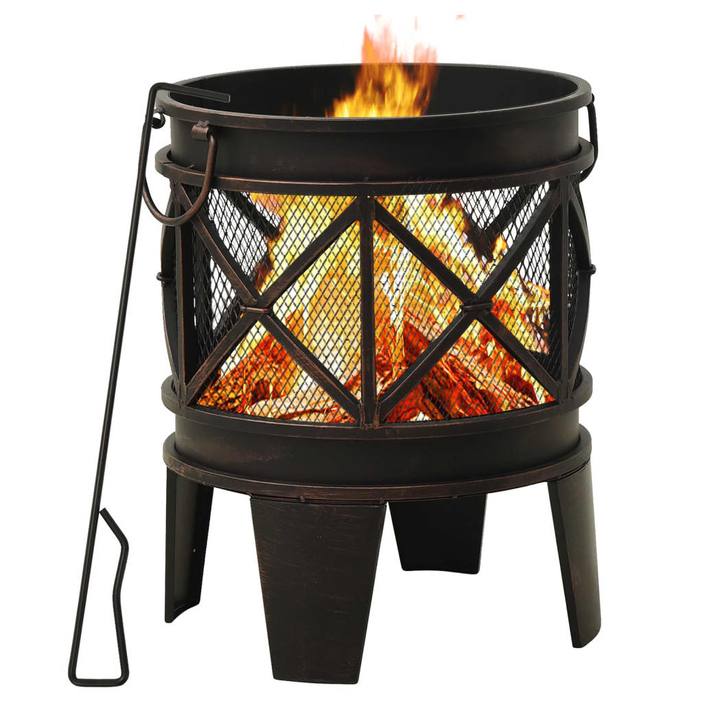 rustic-fire-pit-with-poker-ph16-5-21-3-steell At Willow and Wine USA!