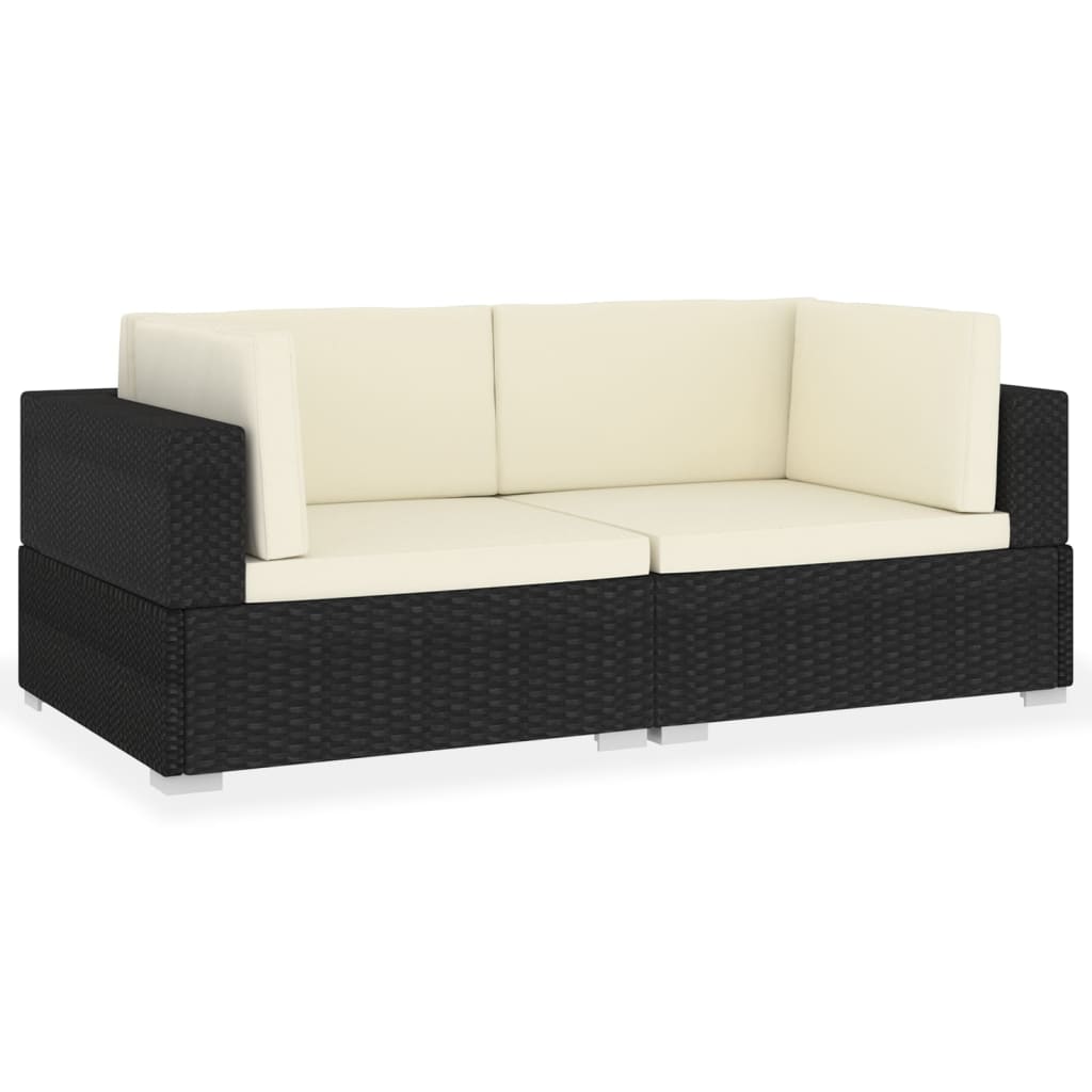 2-piece-patio-sofa-set-with-cushions-poly-rattan-black At Willow and Wine USA!