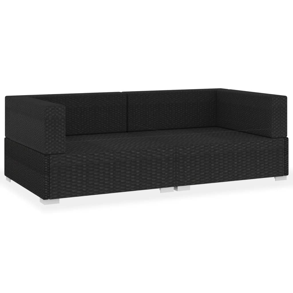 2-piece-patio-sofa-set-with-cushions-poly-rattan-black At Willow and Wine USA!