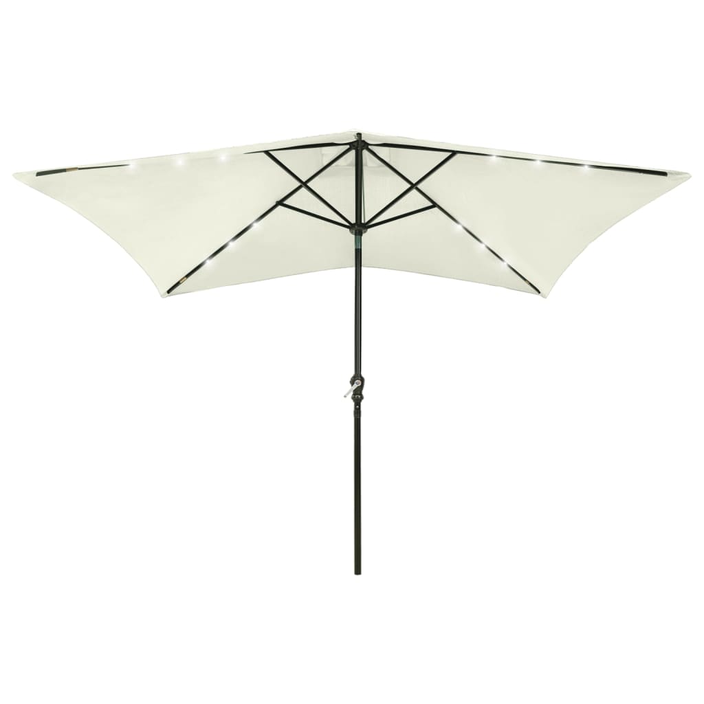 parasol-with-leds-and-steel-pole-bordeaux-red-6-6-x9-8 At Willow and Wine USA!