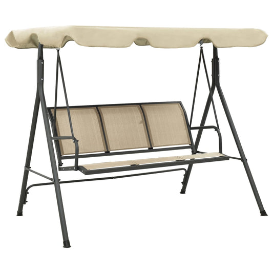 garden-swing-chair-with-canopy-anthracite-and-sand At Willow and Wine USA!