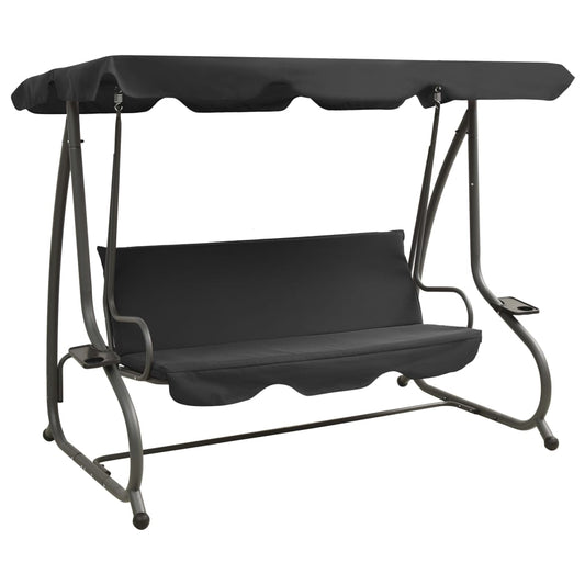 outdoor-swing-bench-with-canopy-anthracite At Willow and Wine USA!