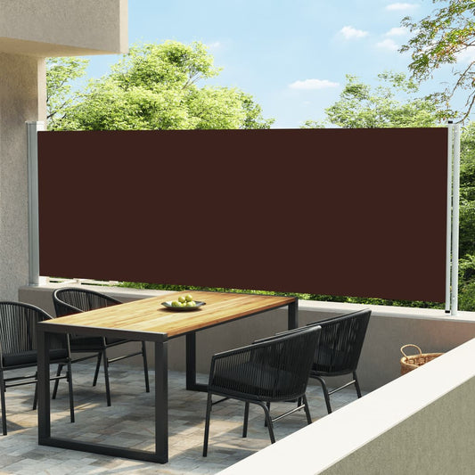 patio-retractable-side-awning-236-2-x63-brown At Willow and Wine USA!