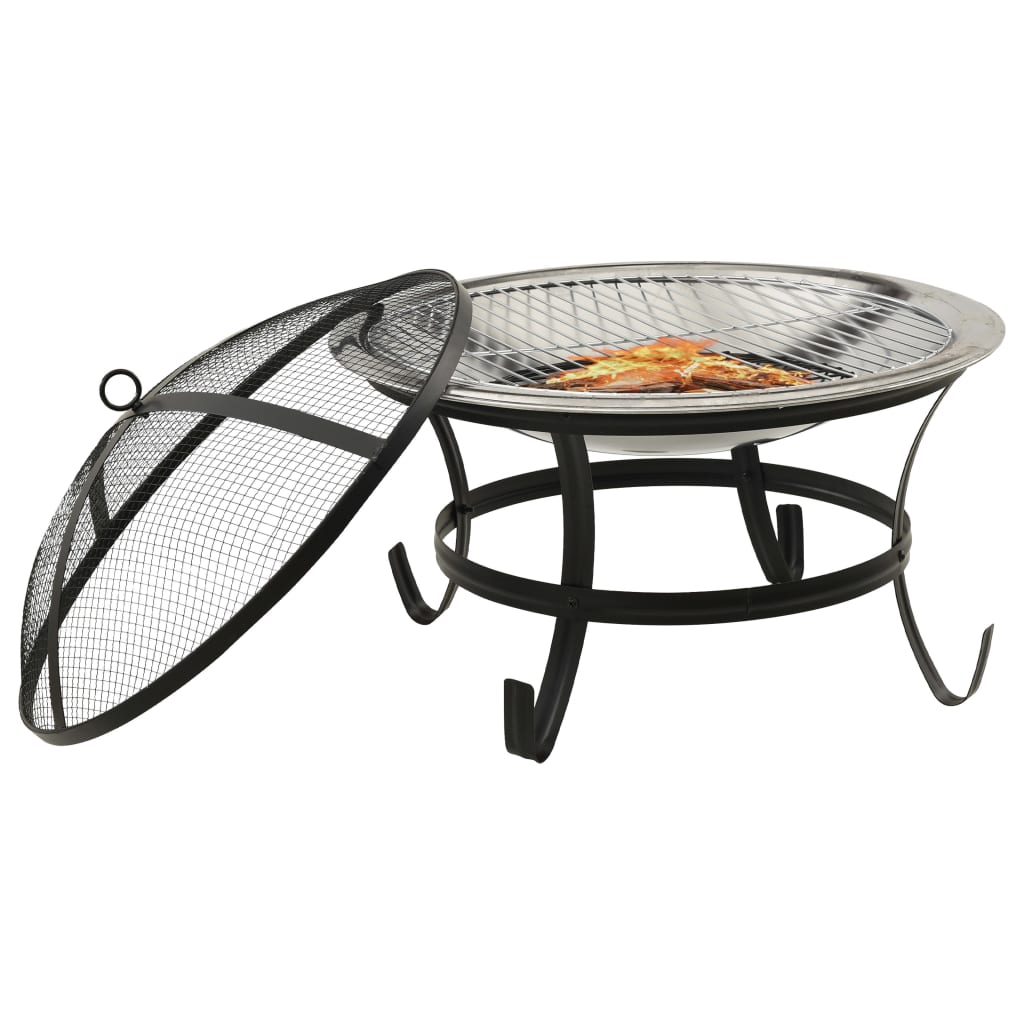 2-in-1-fire-pit-and-bbq-with-poker-22-x22-x19-3-stainless-steel At Willow and Wine USA!