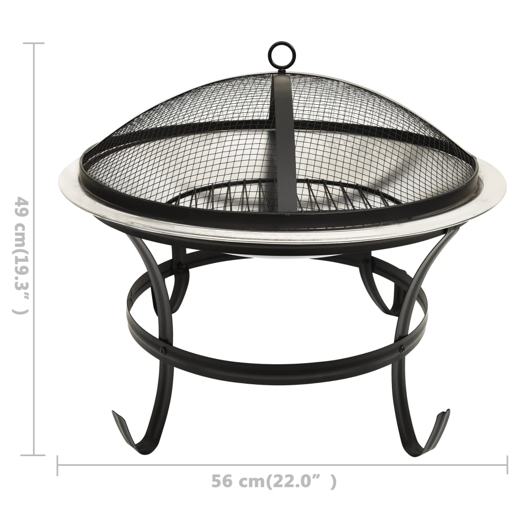 2-in-1-fire-pit-and-bbq-with-poker-22-x22-x19-3-stainless-steel At Willow and Wine USA!