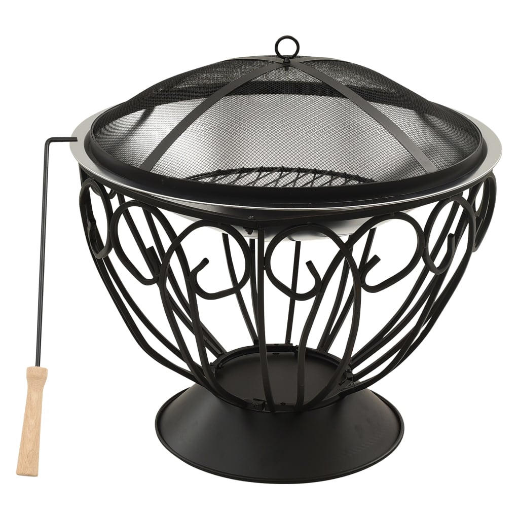 2-in-1-fire-pit-and-bbq-with-poker-23-2-x23-2-x23-6-stainless-steel At Willow and Wine USA!