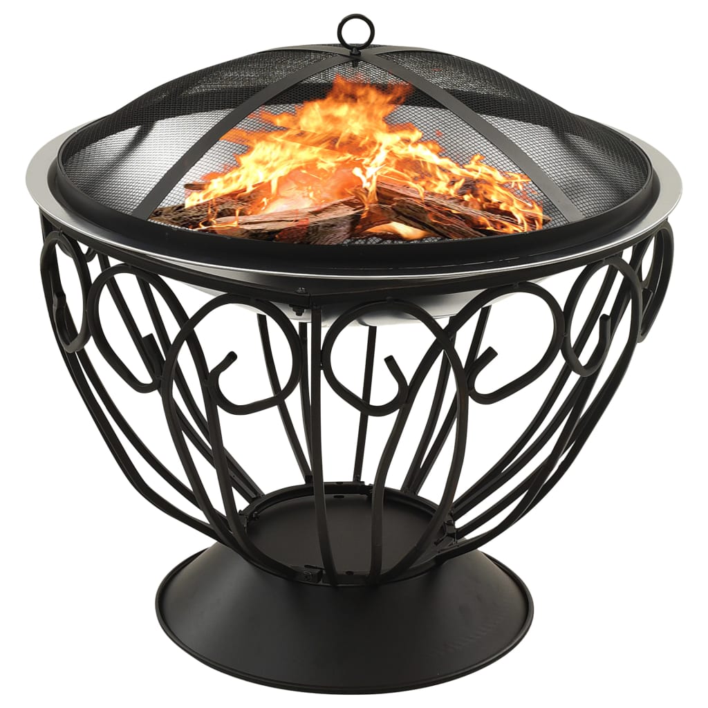 2-in-1-fire-pit-and-bbq-with-poker-23-2-x23-2-x23-6-stainless-steel At Willow and Wine USA!