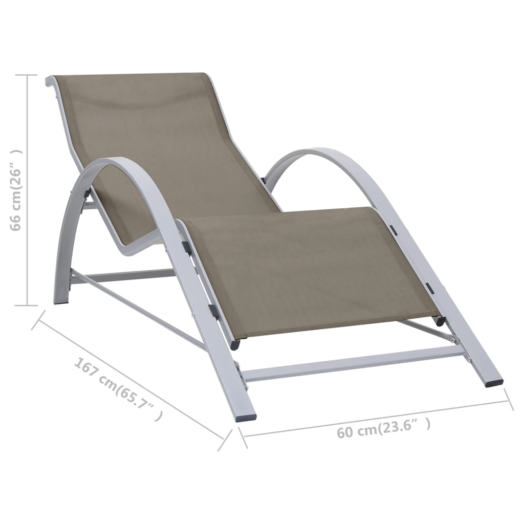 sun-loungers-2-pcs-with-table-aluminum-taupe At Willow and Wine USA!