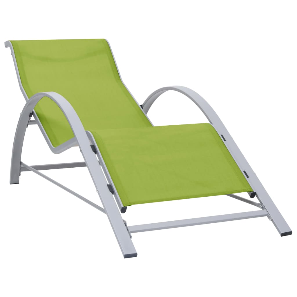 sun-loungers-2-pcs-with-table-aluminum-green At Willow and Wine USA!