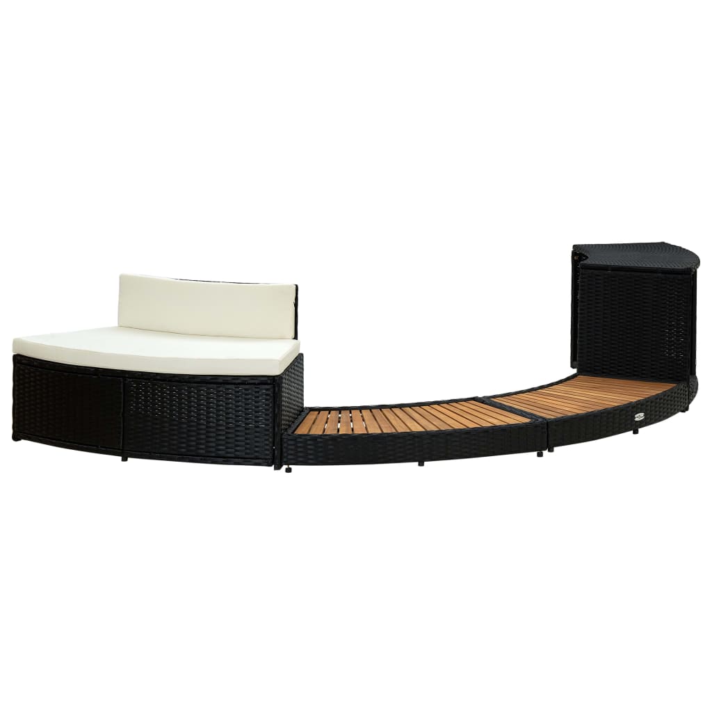 spa-surround-black-poly-rattan-and-acacia-wood At Willow and Wine USA!