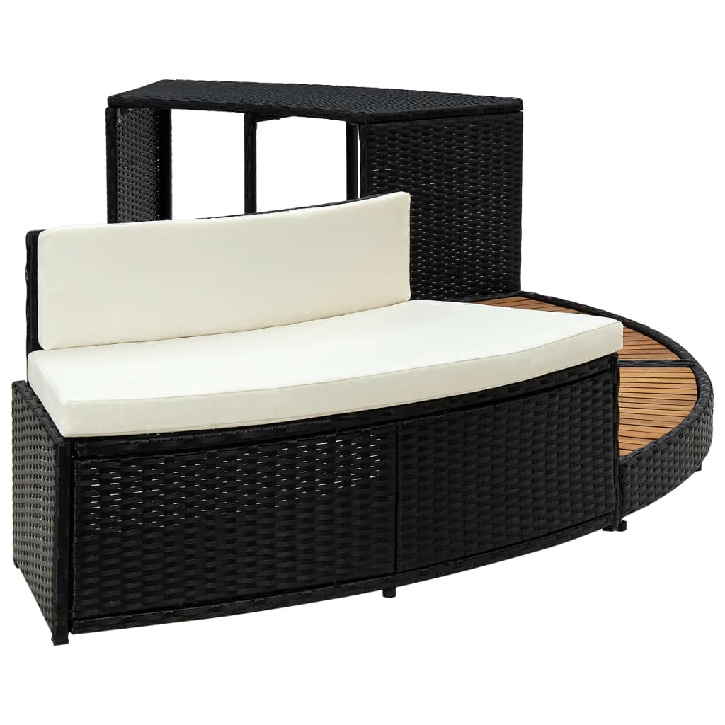 spa-surround-black-poly-rattan-and-acacia-wood At Willow and Wine USA!