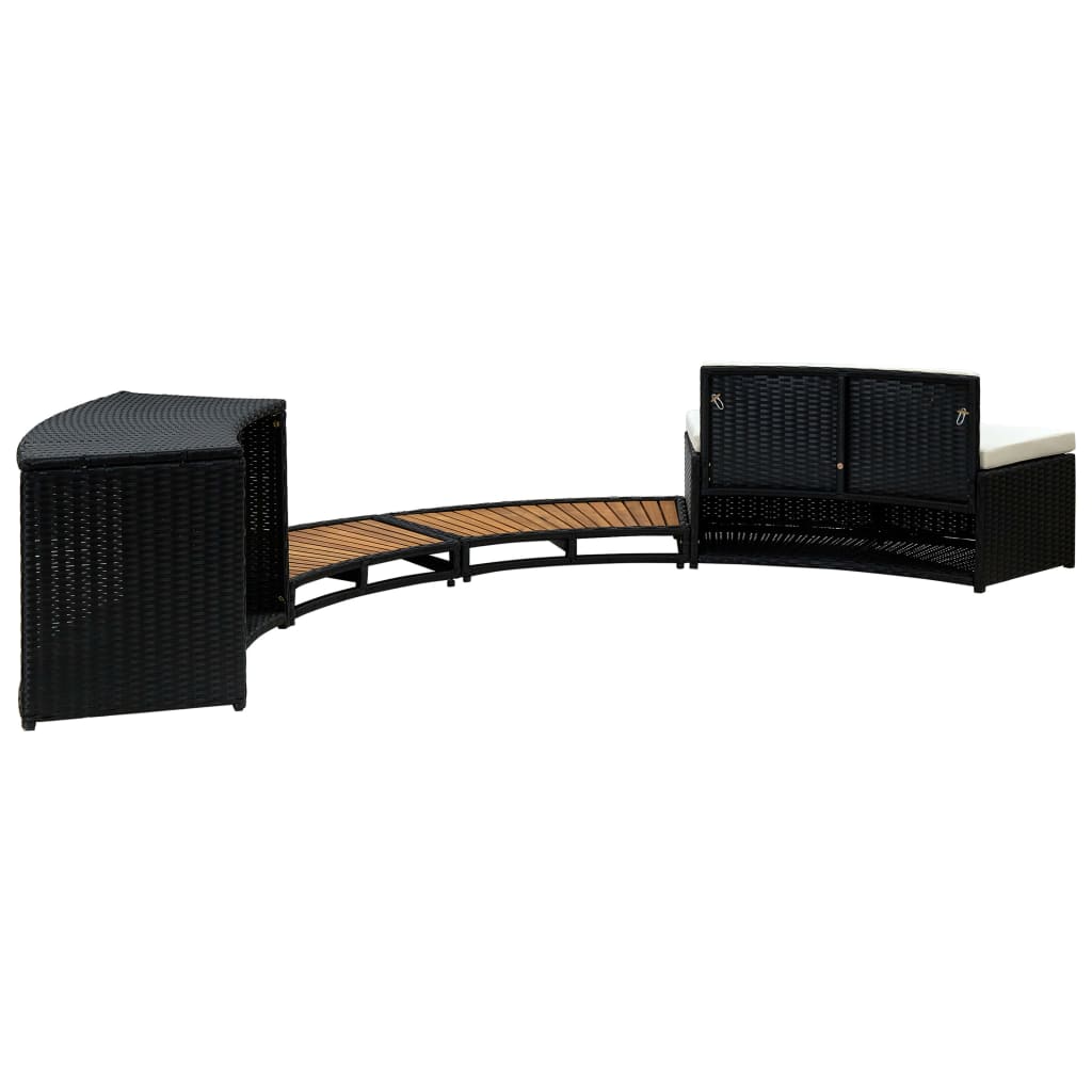 spa-surround-black-poly-rattan-and-acacia-wood At Willow and Wine USA!