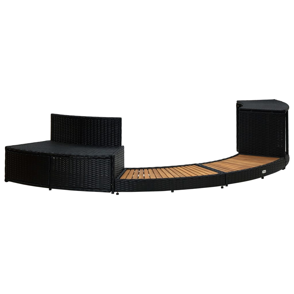 spa-surround-black-poly-rattan-and-acacia-wood At Willow and Wine USA!