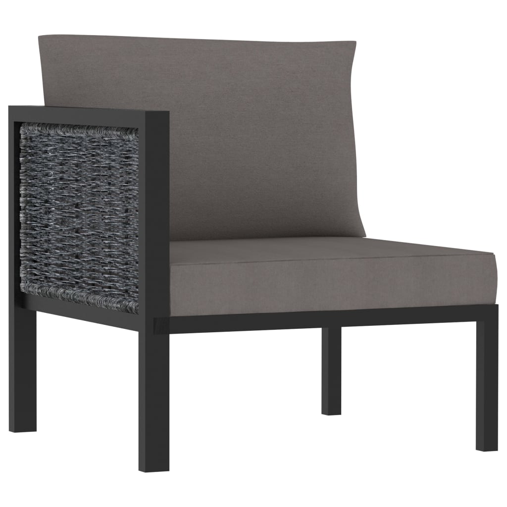 sectional-corner-sofa-with-right-armrest-poly-rattan-anthracite At Willow and Wine USA!