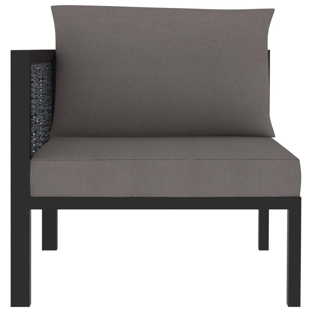 sectional-corner-sofa-with-right-armrest-poly-rattan-anthracite At Willow and Wine USA!