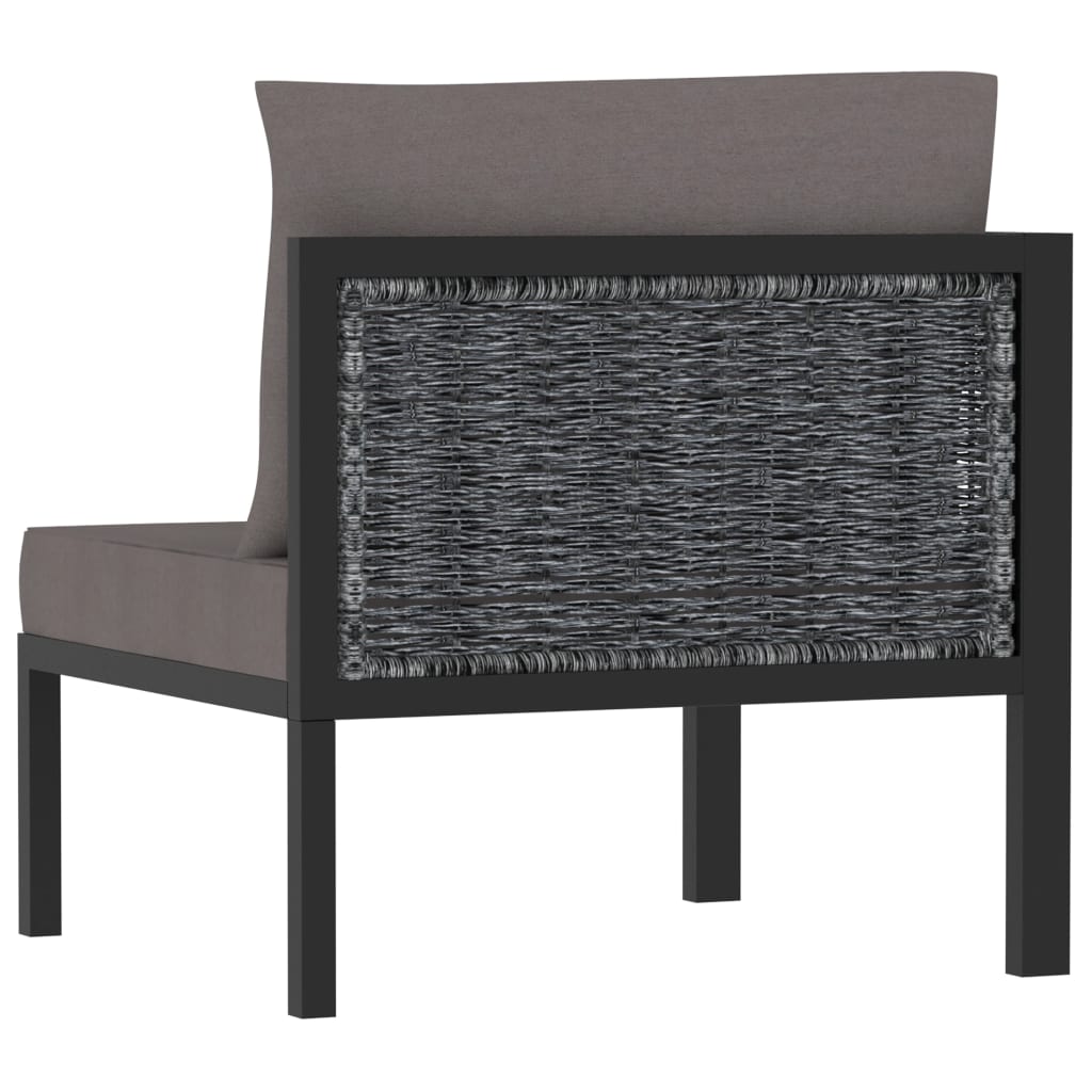 sectional-corner-sofa-with-right-armrest-poly-rattan-anthracite At Willow and Wine USA!