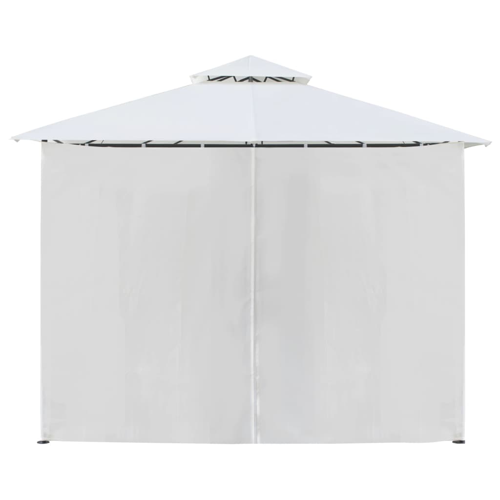 Gazebo with Curtains 236.2"x117.3"x106.3" White 0.6 oz/ft²