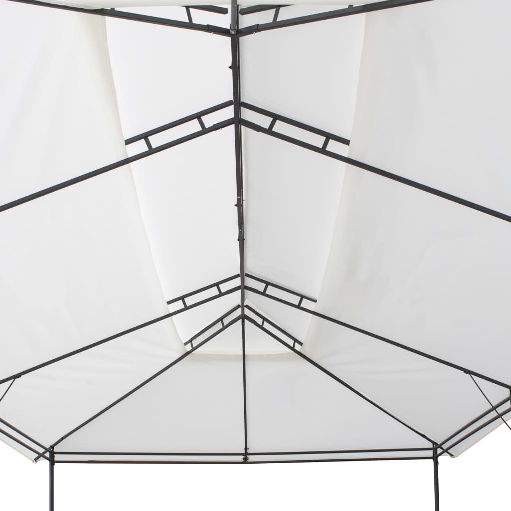 Gazebo with Curtains 236.2"x117.3"x106.3" White 0.6 oz/ft²