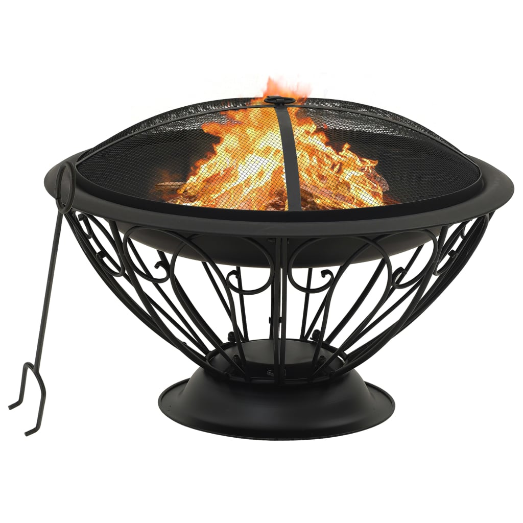 fire-pit-with-poker-29-5-xxl-steel At Willow and Wine USA!