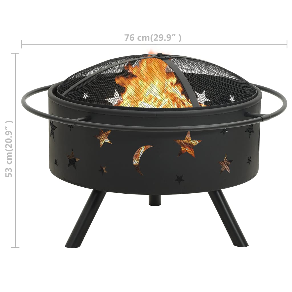 fire-pit-with-poker-29-9-xxl-steel At Willow and Wine USA!