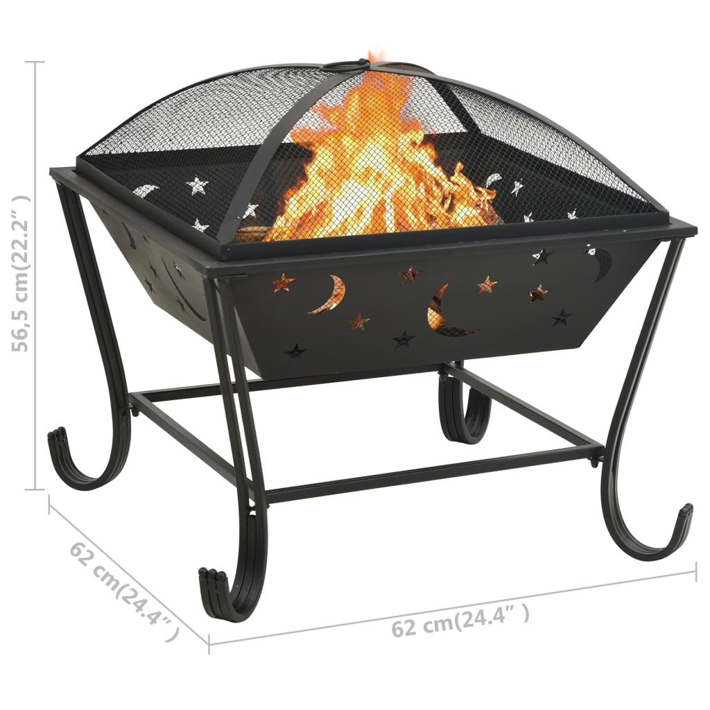 fire-pit-with-poker-24-4-xxl-steel At Willow and Wine USA!